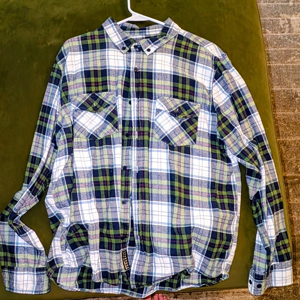 Flannel Navy And Green Plaid Shirt, United By Blue